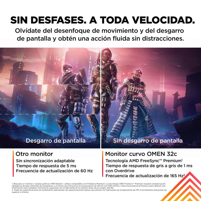 HP OMEN 32c Moniteur de jeu incurvé QHD 32 pouces