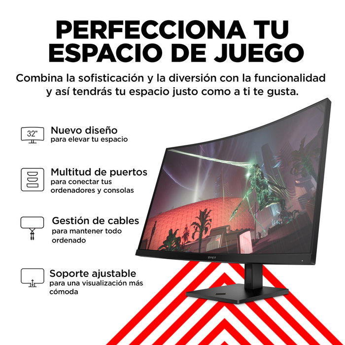 HP OMEN 32c Moniteur de jeu incurvé QHD 32 pouces