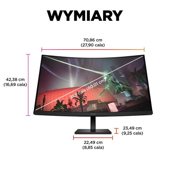 HP OMEN 32c Moniteur de jeu incurvé QHD 32 pouces