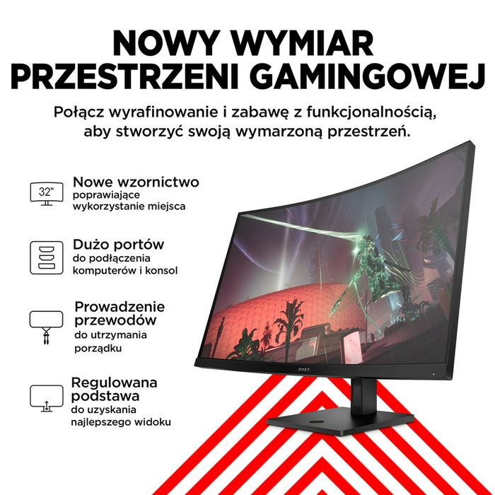 HP OMEN 32c Moniteur de jeu incurvé QHD 32 pouces