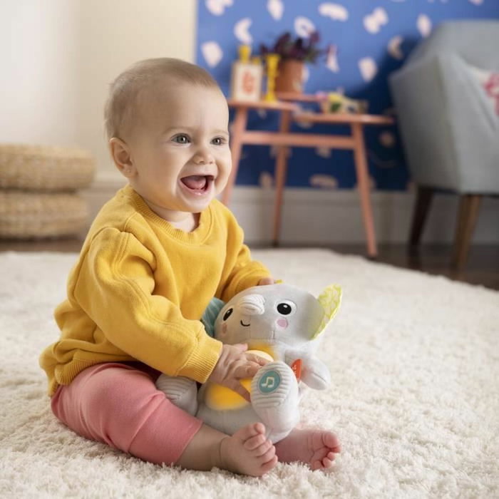 Bright Starts Peluche Éléphant Hug-a-Bye Baby avec sons et lumières