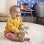 Bright Starts - Peluche doudou veilleuse éléphant Hug-a-Bye Baby avec sons et lumières, jouet d'éveil musical pour bébé