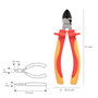 WOLFPACK LINEA PROFESIONAL Pince de coupe diagonale isolée 1000V 150mm