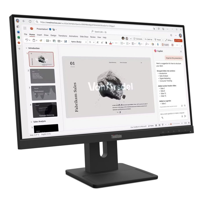Lenovo ThinkVision E22-40 Moniteur 21.5" Full HD IPS 100Hz HDMI DisplayPort VGA Noir