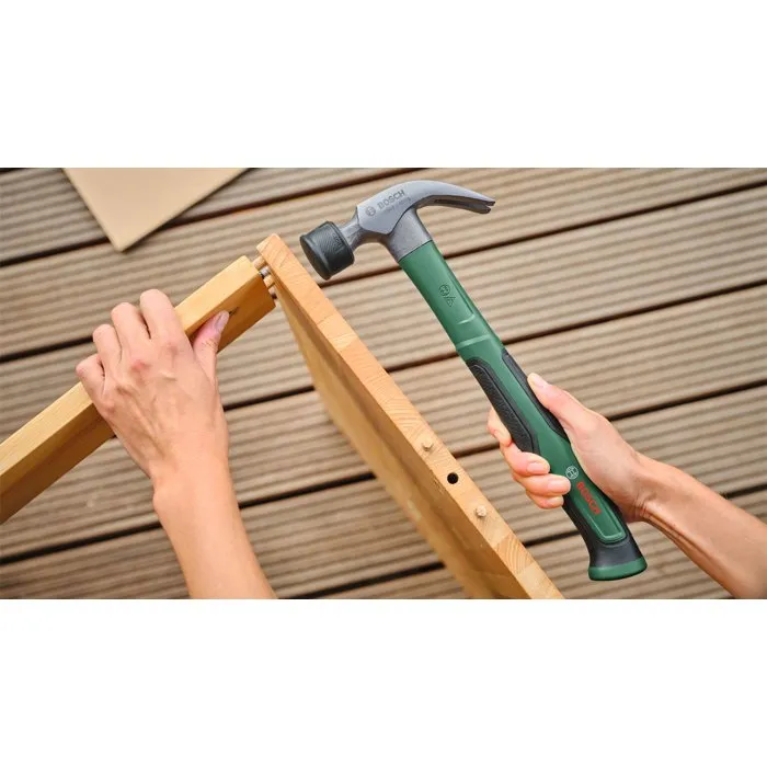 Bosch - Marteau arrache-cloux multifonction 450 g (16 oz) avec manche Softgrip - Acier carbone, protection antirouille, pour travaux de bricolage