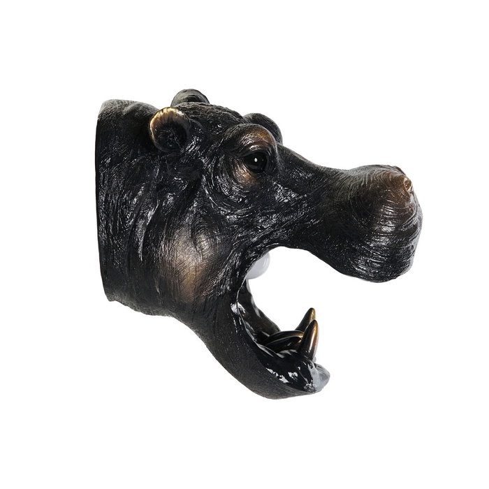 Applique Murale DKD Home Decor Cuivre Doré 50 W Colonial Hippopotame 220 V 35 x 23 x 34 cm (2 Unités)