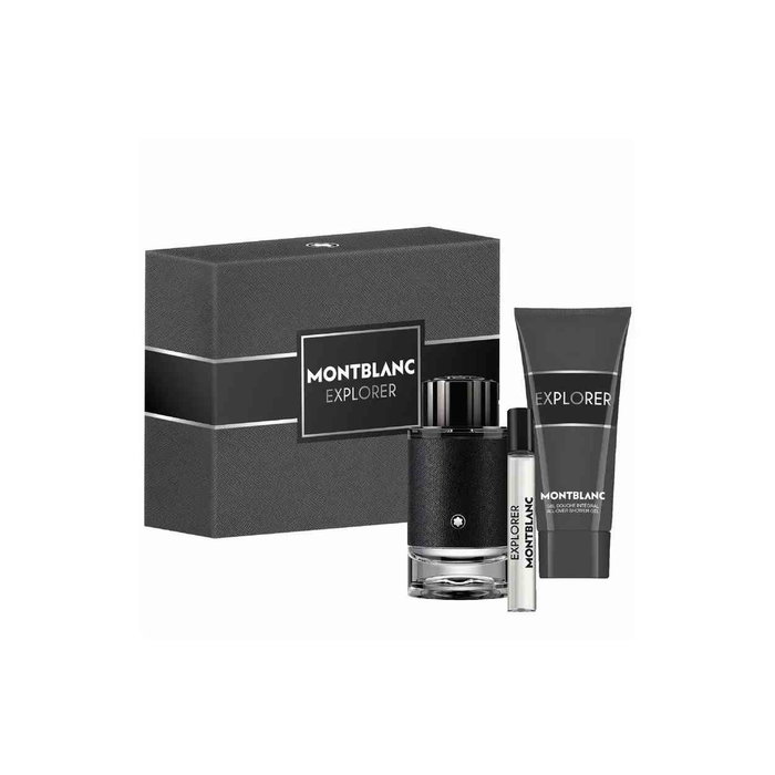 Montblanc Explorer - Coffret Homme : Eau de Parfum 100 ml + Eau de Parfum 15 ml + Gel Douche 100 ml - Pour Tous Types de Peau Montblanc Explorer - Coffret Homme : Eau de Parfum 100 ml + Eau de Parfum 15 ml + Gel Douche 100 ml - Pour Tous Types de Peau