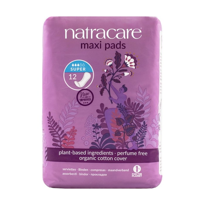 NATRACARE Serviette Hygiénique Super Maxi 12 unités
