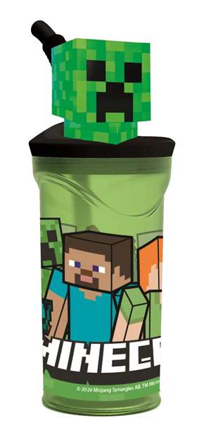 Stor - Gobelet avec figurine 3D Minecraft, 360 ml