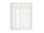 Kinvara Égouttoir à Assiettes en Plastique Blanc 46x8x37 cm (Set de 12)