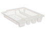Kinvara Égouttoir à Assiettes en Plastique Blanc 46x8x37 cm (Set de 12)