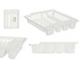 Kinvara Égouttoir à Assiettes en Plastique Blanc 46x8x37 cm (Set de 12)