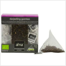 ALMA HOME Te Darjeeling Infusion 15 Piramides - Thé noir bio, Eco Vegan, 2g par sachet