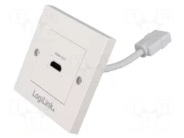 LOGILINK Prise murale blanche avec HDMI socle x2 AH0014