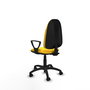 PIQUERAS Y CRESPO Chaise de bureau Algarra, simili cuir jaune