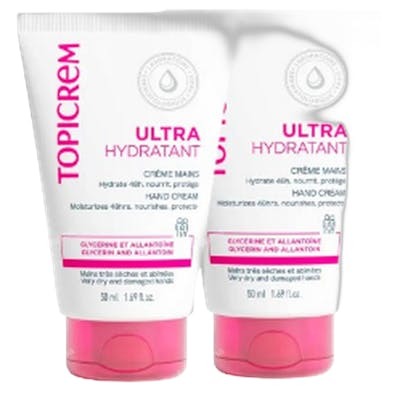Topicrem Crème mains ultra-hydratante UH, lot de 2 x 50 ml