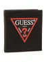 Guess Coffret Cadeau avec Porte-clés en Cuir Noir et Portefeuille Daelon Rouge/Noir