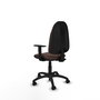 PIQUERAS Y CRESPO Chaise de bureau Algarra en similicuir marron foncé