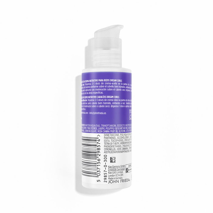 John Frieda Frizz Ease Dream Curls Huile-Crème Nourrissante pour Boucles et Ondulations, Contrôle des Frisottis, 100 ml