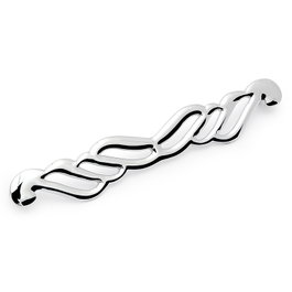 HERRAJES ALK Poignée de tirage Moustache en zamak, Chrome, 192mm