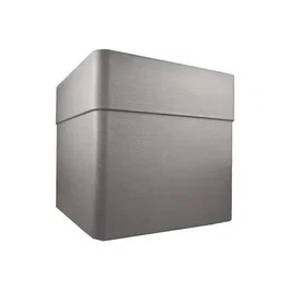 EDA Bac à fleurs carré Carel, 40 cm, 39x39xH39 cm, 26 L, avec roulettes, réservoir d'eau, intérieur/extérieur, décor taupe