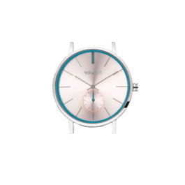 Watxandco WXCA1010 Montre pour Femme Argentée et Rose