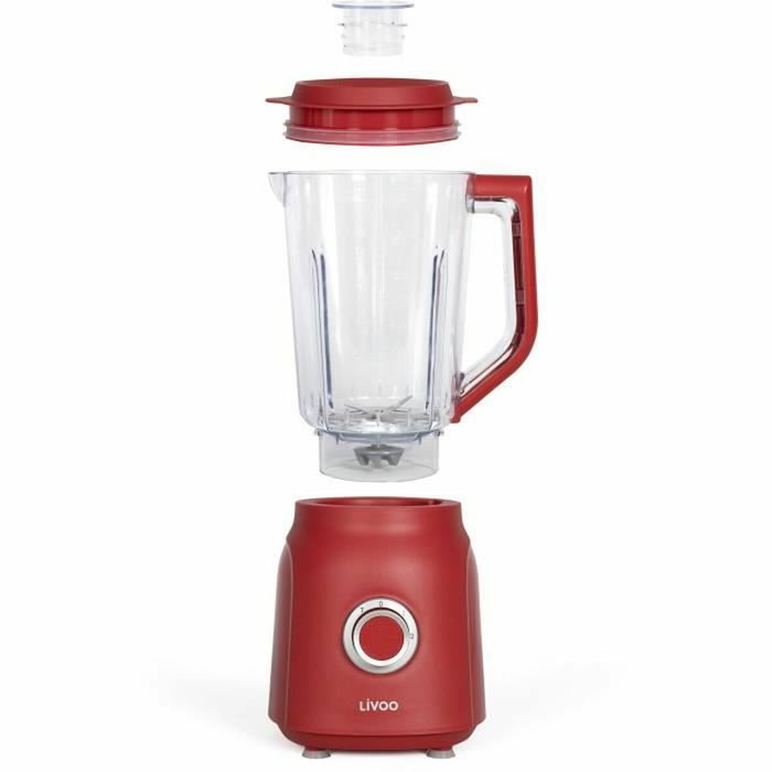 Livoo DOP242R Blender Rouge chili et transparent 1,5 L Livoo DOP242R Blender Rouge chili et transparent 1,5 L