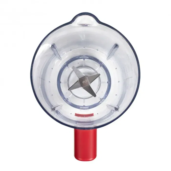 Livoo DOP242R Blender 1,5 L 600W 2 vitesses + Turbo Rouge chili / Transparent - Lames en acier inoxydable, couvercle gradué