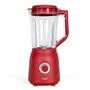 Livoo DOP242R Blender 1,5 L 600W 2 vitesses + Turbo Rouge chili / Transparent - Lames en acier inoxydable, couvercle gradué
