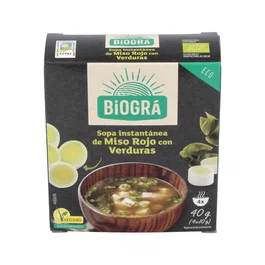 BIOGRA Soupe miso rouge avec légumes BIO 4 sachets