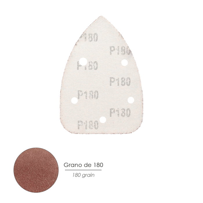 WOLFPACK LINEA PROFESIONAL Feuilles de ponçage Delta Velcro grain 240, 10 pièces WOLFPACK LINEA PROFESIONAL Feuilles de ponçage Delta Velcro grain 240, 10 pièces