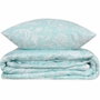 BigBuy Home Parure de couette Satin King Menthe et Blanc - 220 x 240 cm, 3 pièces