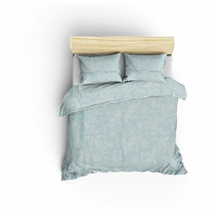 BigBuy Home Parure de couette Satin King Menthe et Blanc - 220 x 240 cm, 3 pièces BigBuy Home Parure de couette Satin King Menthe et Blanc - 220 x 240 cm, 3 pièces