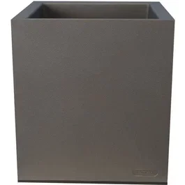 Riviera - Pot de fleurs double paroi avec réserve d'eau Granit 29.5 x 29.5 x 33.5 cm Gris - Fait en France, 100% recyclable