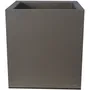 Riviera - Pot de fleurs double paroi avec réserve d'eau Granit 29.5 x 29.5 x 33.5 cm Gris - Fait en France, 100% recyclable