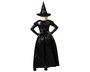 Déguisement Adulte Sorcière Classique Noir avec Chapeau et Ceinture, Taille XXL - Robe Satinée pour Halloween, Fêtes et Carnaval