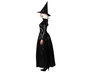 Déguisement Adulte Sorcière Classique Noir avec Chapeau et Ceinture, Taille XXL - Robe Satinée pour Halloween, Fêtes et Carnaval