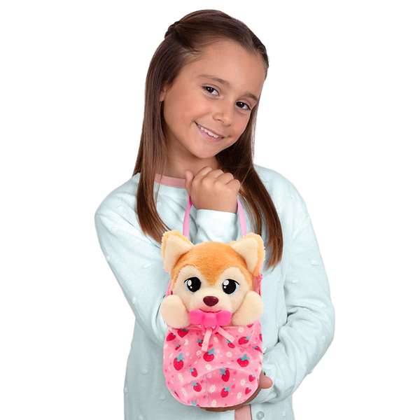 Imc Toys Peluche Baby Paws Yummy Shiba Inu avec biberon et sac de transport Imc Toys Peluche Baby Paws Yummy Shiba Inu avec biberon et sac de transport