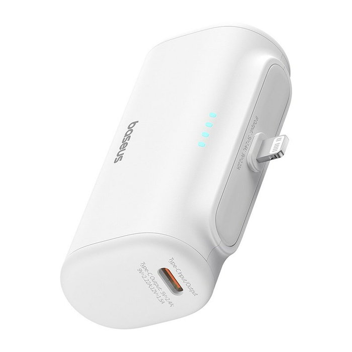 Baseus Powerbank P10068307213-00 Blanc 5000 mAh Baseus Powerbank P10068307213-00 Blanc 5000 mAh