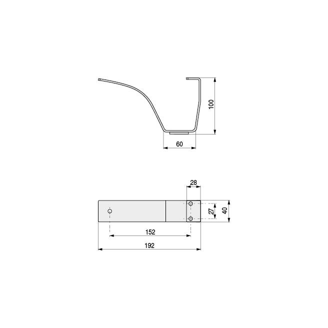 Q&Q Pata Metálica Visto H100 Acabado Cromo