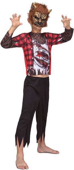 My Other Me Déguisement Loup-Garçon (T-shirt, Pantalon et Masque) - 10-12 Ans