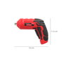 WOLFPACK LINEA PROFESIONAL Atornillador 4V avec LED et 5 pièces