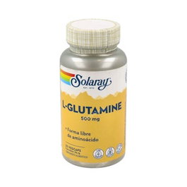 Solaray L-Glutamine 500Mg 50 Gélules Complément Alimentaire Vegan