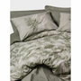 Parure de couette Kaki en coton renforcé - 1 housse de couette 220 x 240 cm et 2 taies d'oreiller 60 x 60 cm