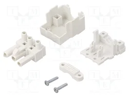 BM GROUP Connecteur mâle à barrette de pression amovible blanc