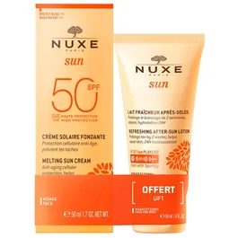 Nuxe Set Solaire avec Crème Visage SPF 50 et Lotion Après-Soleil