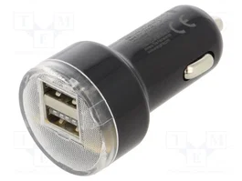 GEMBIRD EnerGenie Chargeur de voiture avec 2 ports USB-A noir