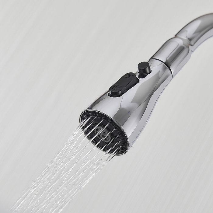 Mitigeur Fontastock Chrome Acier inoxydable Laiton Céramique Alliage de Zinc Forme en C Élevé