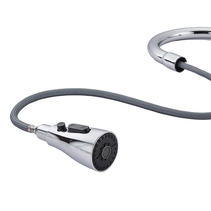 Mitigeur Fontastock Chrome Acier inoxydable Laiton Céramique Alliage de Zinc Forme en C Élevé