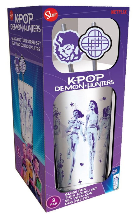 Stor KPop Demon Hunters verre tumbler avec pailles 485 ml Stor KPop Demon Hunters verre tumbler avec pailles 485 ml